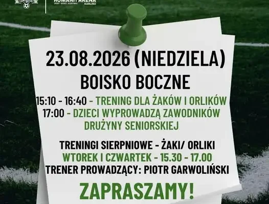 Doping dla seniorów w Karlinie – zaproszenie dla młodych piłkarzy