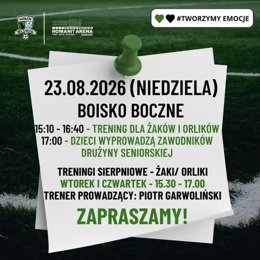 Doping dla seniorów w Karlinie – zaproszenie dla młodych piłkarzy