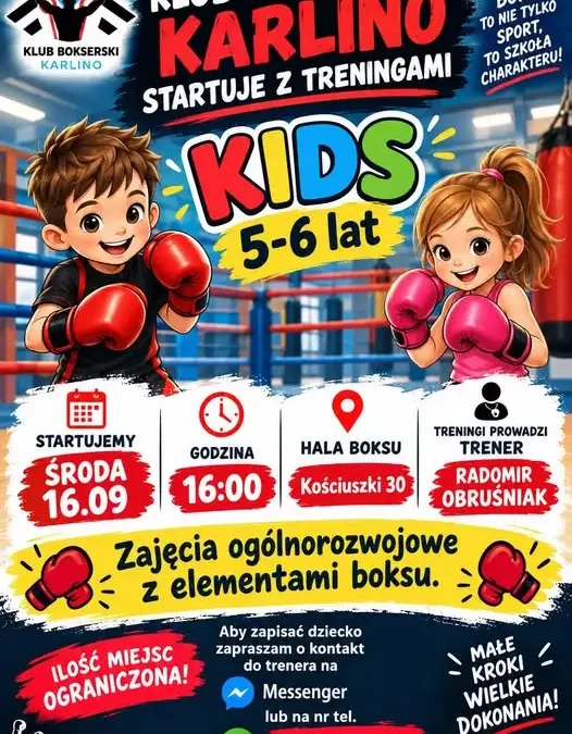 Klub Bokserski w Karlinie otwiera nabór do grupy KIDS 5–6 lat