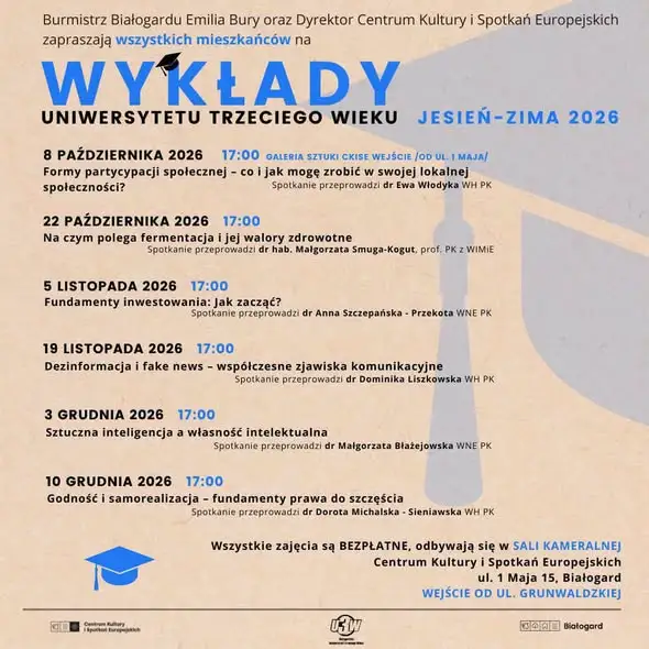 Uniwersytet Trzeciego Wieku w Białogardzie wznawia wykłady